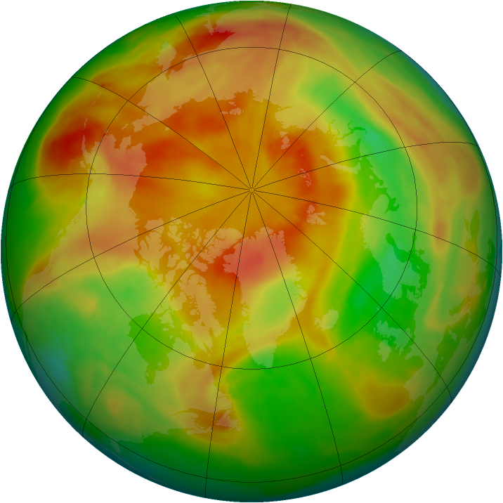 Arctic ozone map for 14 April 2009